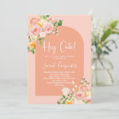 Citrus Baby shower Girl Invitation Kaart (Staand voorkant)