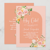 Citrus Baby shower Girl Invitation Kaart (Voorkant / Achterkant)