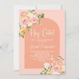 Citrus Baby shower Girl Invitation Kaart