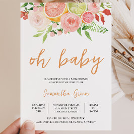 Citrus Baby Shower Kaart