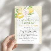 Citrus Baby shower Lemon Yellow Floral Modern Kaart