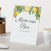 Citrus Baby shower Mom-osa Bar Reclamebord Met Voetstuk (Insitu)