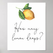 Citrus baby shower Raad eens hoeveel citroendruppe Poster (Voorkant)