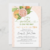 Citrus Baby shower Sinaasappel Arch Moderne Waterv Kaart (Voorkant)