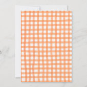 Citrus Baby shower Sinaasappel Gingham Rustic Frui Kaart (Achterkant)