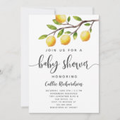 Citrus Baby shower Summer Waterverf Citrus Kaart (Voorkant)