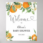 Citrus baby shower-welkomstteken poster (Voorkant)
