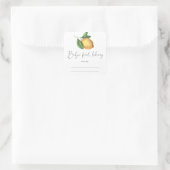 Citrus - Baby showers boekenplank, boeken voor bab Vierkante Sticker (Tas)