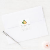 Citrus - Baby showers boekenplank, boeken voor bab Vierkante Sticker (Envelop)