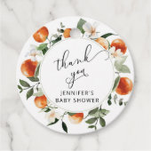 Citrus babyfeest gunsttag bedankjes labels (Voorkant)