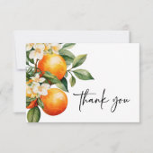 Citrus Bedankkaart Sinaasappels Schattig Clementin (Voorkant)