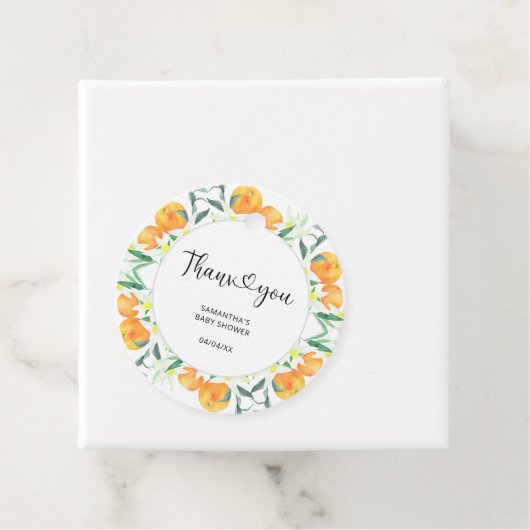 Citrus bedankt bedankjes labels (In situ)