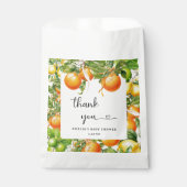 Citrus Bedankt Oranje groene bloem Bedankzakje (Voorkant)
