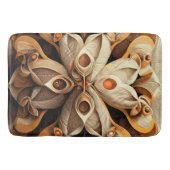 Citrus Beige Brown Ornamental Pset Decor Pattern Badmat (Voorkant)