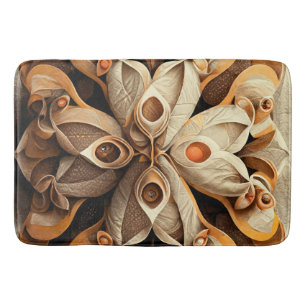 Citrus Beige Brown Ornamental Pset Decor Pattern Badmat