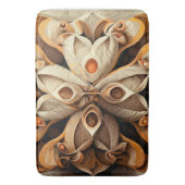Citrus Beige Brown Ornamental Pset Decor Pattern Badmat (Voorkant Verticaal)