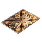Citrus Beige Brown Ornamental Pset Decor Pattern Notitieboek (Linkerzijde)