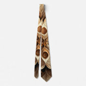 Citrus Beige Brown Ornamental Pset Decor Pattern Stropdas (Achterkant)