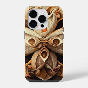Citrus Beige Bruin Ornamentaal Plaid Decoratiepatr iPhone 14 Plus Hoesje