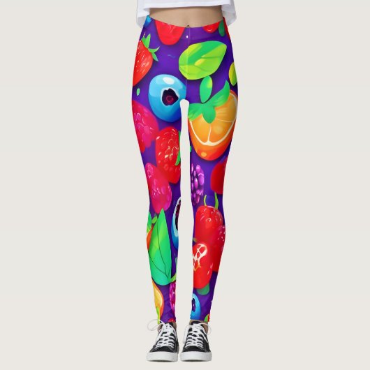 Citrus & Berries Burst Leggings (Voorkant)