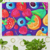Citrus & Berries Burst Theedoek (Gevouwen)