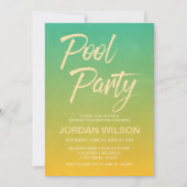 Citrus Birthday Jubileum Pool Party Invitation Kaart (Voorkant)
