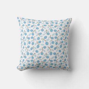 Citrus blauw bruin kussen