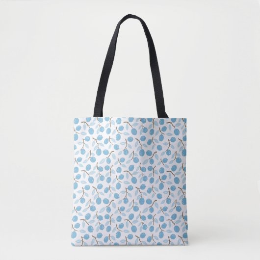 Citrus blauw bruin tote bag (Voorkant)