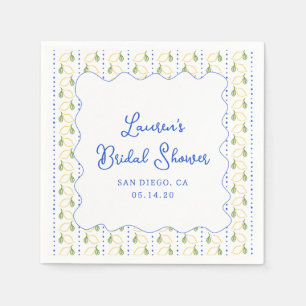 Citrus Blauw & Geel Amalfi Vrijgezellenfeest Servet