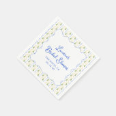 Citrus Blauw & Geel Amalfi Vrijgezellenfeest Servet (Hoek)