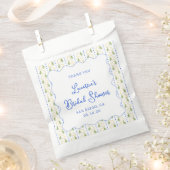 Citrus Blauw & Geel Vrijgezellenfeest Dank u Bedankzakje (Geknipt)