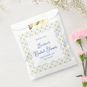 Citrus Blauw & Geel Vrijgezellenfeest Dank u Bedankzakje (Gezegeld)