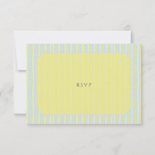 Citrus Blauwe Pastel Waterverf Trouw RSVP Kaart
