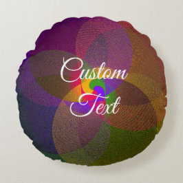 Citrus Blend Geometric Round Pillow Rond Kussen