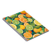 Citrus Bliss Notitieboek – Levendige citroen, Limo (Rechterzijde)