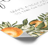 Citrus Bloem Boeket Bar Poster (Hoek)