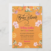 Citrus Bloemen Bruids Douche Uitnodiging (Voorkant)