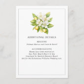 Citrus Bloemen Bruiloft Details Behuizing Kaarten (Voorkant)