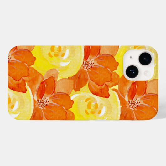 Citrus & Bloemen Case-Mate iPhone Case (Achterkant (horizontaal))