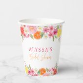 Citrus Bloemen Citroen Sinaasappel Vrijgezellenfee Papieren Bekers (Voorkant)