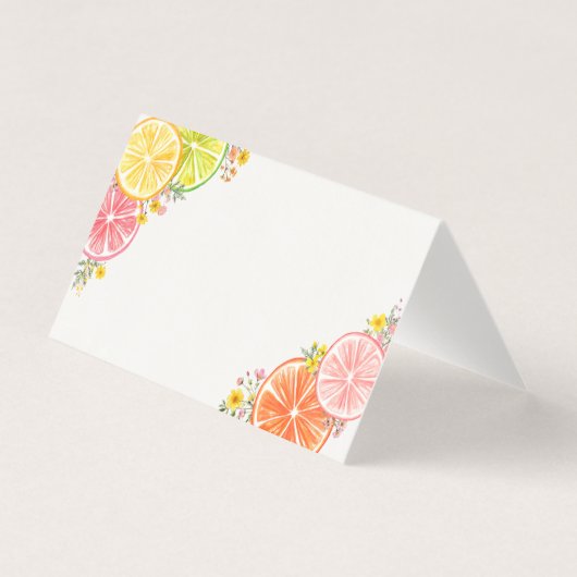 Citrus Bloemen Kleine Cutie Plaats Kaart Tafel Dec (Voorkant)