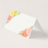 Citrus Bloemen Kleine Cutie Plaats Kaart Tafel Dec (Achterkant)