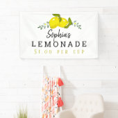 Citrus Bloemen Limonade Stand Kinder Wit Spandoek (Insitu)