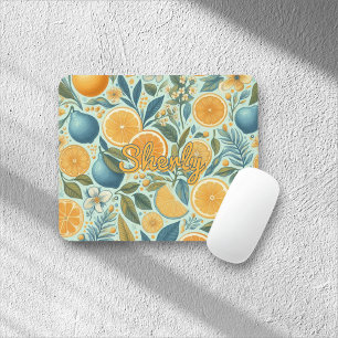 Citrus Bloemen Patroon Levendige Botanische Zomer Muismat