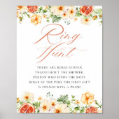 Citrus Bloemen Ring Hunt Vrijgezellenfeest spel Poster (Voorkant)