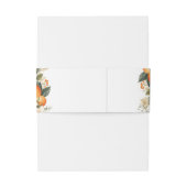 Citrus Bloemen Trouwbestek Band Sinaasappels Flowe Uitnodigingen Wikkel (Achterkant Voorbeeld)