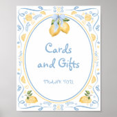 Citrus Bloemen Vrijgezellenfeest Kaarten en gesche Poster (Voorkant)