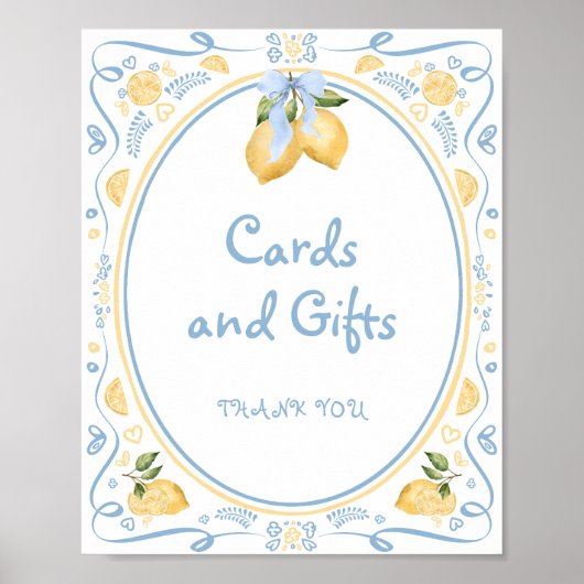 Citrus Bloemen Vrijgezellenfeest Kaarten en gesche Poster (Voorkant)
