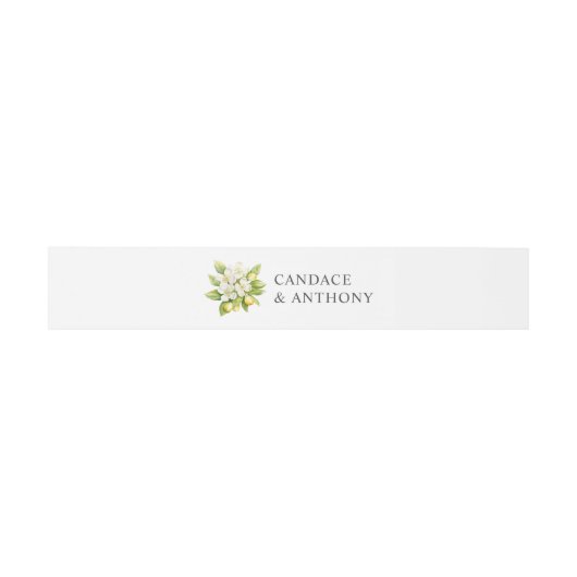 Citrus bloemenbruiloft uitnodigingen wikkel (Vlak)