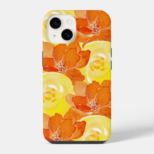 Citrus & Bloemig iPhone Hoesje (Achterkant)